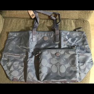 Beautiful periwinkle Coach totes/travel bag!